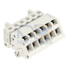 1-conductor female connector, angled, CAGE CLAMP&reg;, 2.5 mm&sup2;, light gray