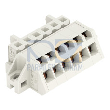 1-conductor female connector, angled, CAGE CLAMP&reg;, 2.5 mm&sup2;, light gray