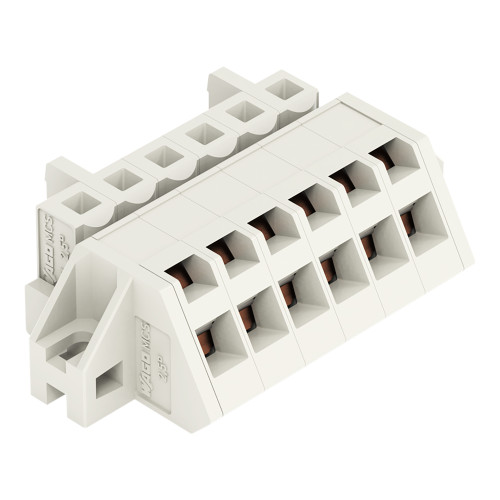 1-conductor female connector, angled, CAGE CLAMP&reg;, 2.5 mm&sup2;, light gray