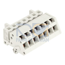 1-conductor female connector, angled, CAGE CLAMP&reg;, 2.5 mm&sup2;, light gray