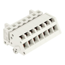1-conductor female connector, angled, CAGE CLAMP&reg;, 2.5 mm&sup2;, light gray