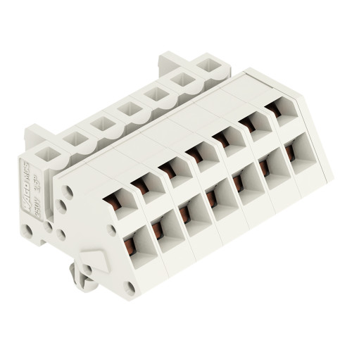 1-conductor female connector, angled, CAGE CLAMP&reg;, 2.5 mm&sup2;, light gray