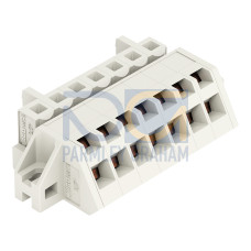 1-conductor female connector, angled, CAGE CLAMP&reg;, 2.5 mm&sup2;, light gray