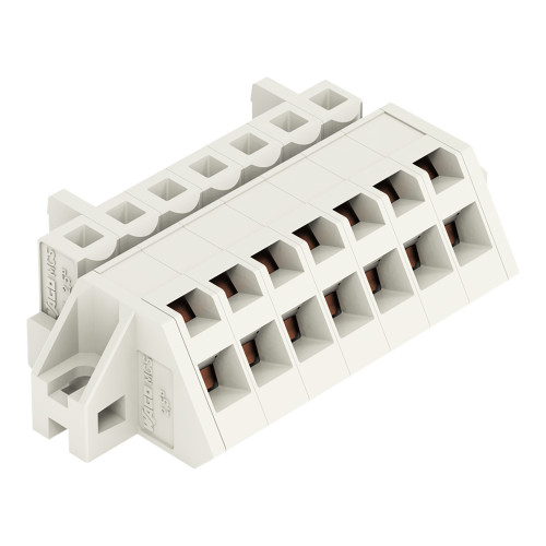 1-conductor female connector, angled, CAGE CLAMP&reg;, 2.5 mm&sup2;, light gray