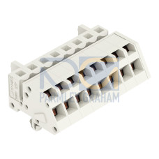 1-conductor female connector, angled, CAGE CLAMP&reg;, 2.5 mm&sup2;, light gray