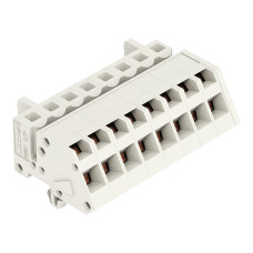 1-conductor female connector, angled, CAGE CLAMP&reg;, 2.5 mm&sup2;, light gray
