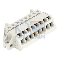 1-conductor female connector, angled, CAGE CLAMP&reg;, 2.5 mm&sup2;, light gray