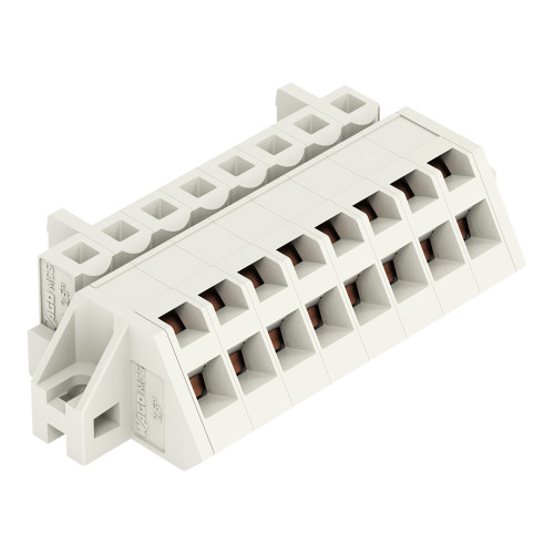 1-conductor female connector, angled, CAGE CLAMP&reg;, 2.5 mm&sup2;, light gray