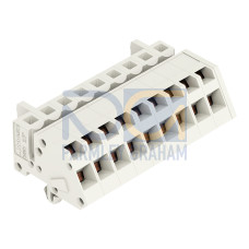 1-conductor female connector, angled, CAGE CLAMP&reg;, 2.5 mm&sup2;, light gray