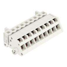 1-conductor female connector, angled, CAGE CLAMP&reg;, 2.5 mm&sup2;, light gray