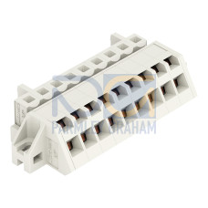 1-conductor female connector, angled, CAGE CLAMP&reg;, 2.5 mm&sup2;, light gray