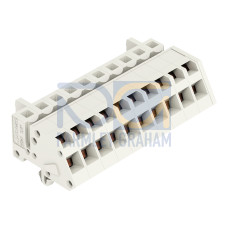1-conductor female connector, angled, CAGE CLAMP&reg;, 2.5 mm&sup2;, light gray