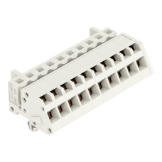 1-conductor female connector, angled, CAGE CLAMP&reg;, 2.5 mm&sup2;, light gray