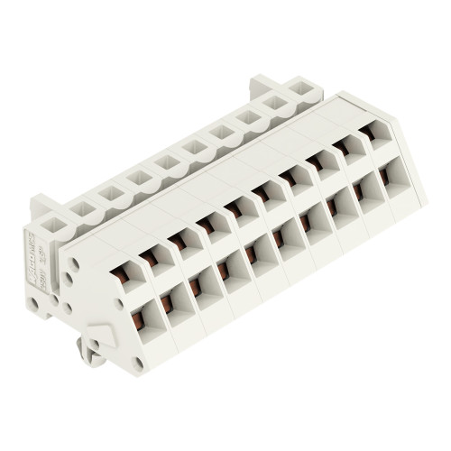 1-conductor female connector, angled, CAGE CLAMP&reg;, 2.5 mm&sup2;, light gray