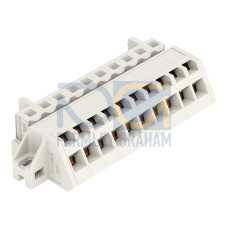 1-conductor female connector, angled, CAGE CLAMP&reg;, 2.5 mm&sup2;, light gray