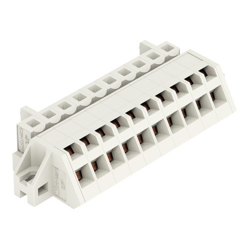 1-conductor female connector, angled, CAGE CLAMP&reg;, 2.5 mm&sup2;, light gray