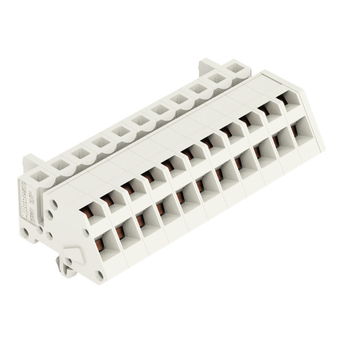1-conductor female connector, angled, CAGE CLAMP&reg;, 2.5 mm&sup2;, light gray