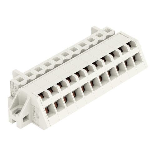 1-conductor female connector, angled, CAGE CLAMP&reg;, 2.5 mm&sup2;, light gray