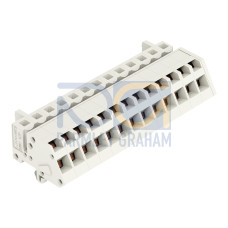 1-conductor female connector, angled, CAGE CLAMP&reg;, 2.5 mm&sup2;, light gray