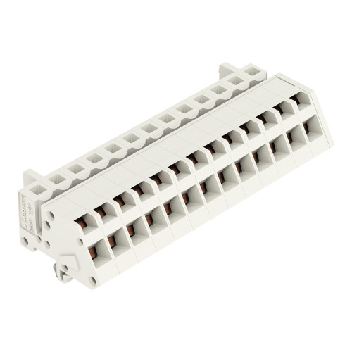 1-conductor female connector, angled, CAGE CLAMP&reg;, 2.5 mm&sup2;, light gray