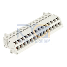 1-conductor female connector, angled, CAGE CLAMP&reg;, 2.5 mm&sup2;, light gray