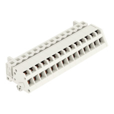 1-conductor female connector, angled, CAGE CLAMP&reg;, 2.5 mm&sup2;, light gray