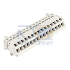 1-conductor female connector, angled, CAGE CLAMP&reg;, 2.5 mm&sup2;, light gray