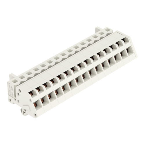 1-conductor female connector, angled, CAGE CLAMP&reg;, 2.5 mm&sup2;, light gray