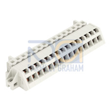 1-conductor female connector, angled, CAGE CLAMP&reg;, 2.5 mm&sup2;, light gray
