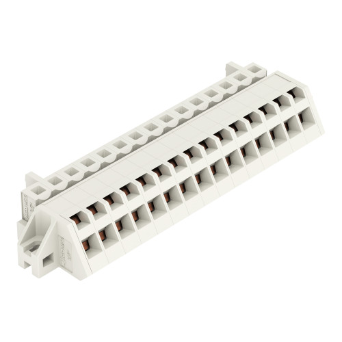 1-conductor female connector, angled, CAGE CLAMP&reg;, 2.5 mm&sup2;, light gray