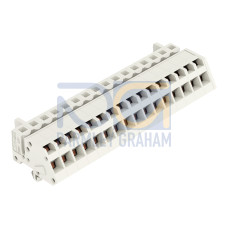 1-conductor female connector, angled, CAGE CLAMP&reg;, 2.5 mm&sup2;, light gray