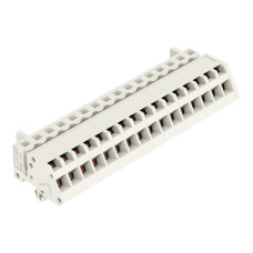 1-conductor female connector, angled, CAGE CLAMP&reg;, 2.5 mm&sup2;, light gray