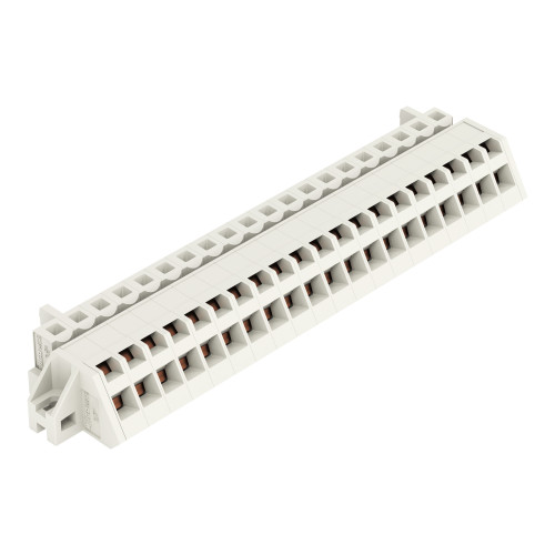 1-conductor female connector, angled, CAGE CLAMP&reg;, 2.5 mm&sup2;, light gray