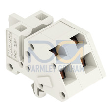 1-conductor female connector, angled, CAGE CLAMP&reg;, 2.5 mm&sup2;, light gray