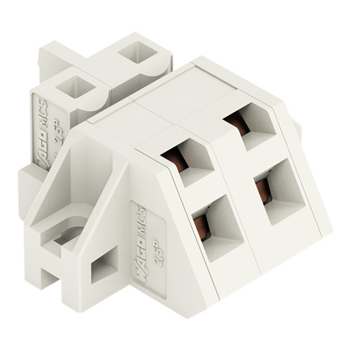 1-conductor female connector, angled, CAGE CLAMP&reg;, 2.5 mm&sup2;, light gray