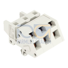 1-conductor female connector, angled, CAGE CLAMP&reg;, 2.5 mm&sup2;, light gray