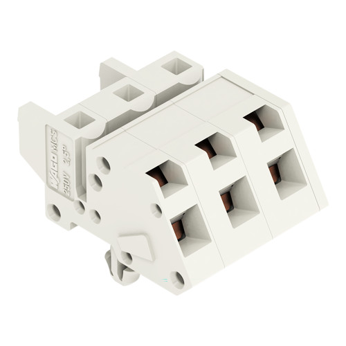 1-conductor female connector, angled, CAGE CLAMP&reg;, 2.5 mm&sup2;, light gray