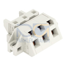 1-conductor female connector, angled, CAGE CLAMP&reg;, 2.5 mm&sup2;, light gray
