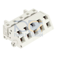 1-conductor female connector, angled, CAGE CLAMP&reg;, 2.5 mm&sup2;, light gray
