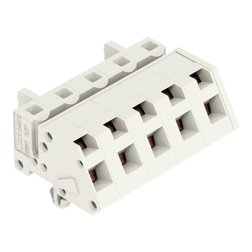 1-conductor female connector, angled, CAGE CLAMP&reg;, 2.5 mm&sup2;, light gray