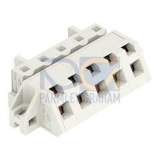 1-conductor female connector, angled, CAGE CLAMP&reg;, 2.5 mm&sup2;, light gray