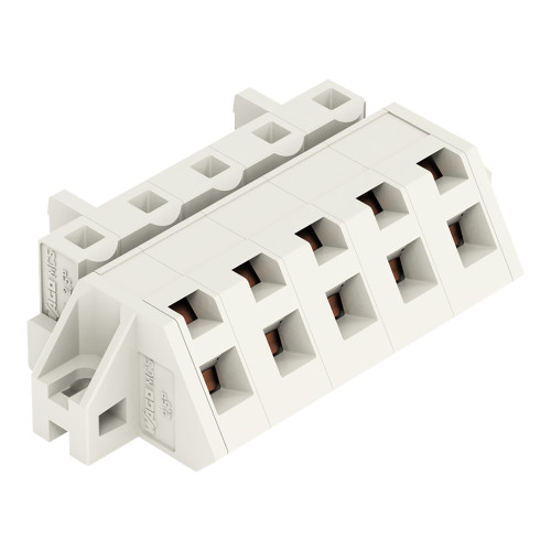 1-conductor female connector, angled, CAGE CLAMP&reg;, 2.5 mm&sup2;, light gray