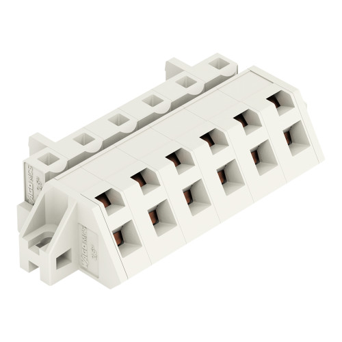 1-conductor female connector, angled, CAGE CLAMP&reg;, 2.5 mm&sup2;, light gray