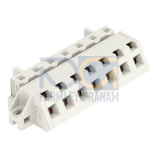1-conductor female connector, angled, CAGE CLAMP&reg;, 2.5 mm&sup2;, light gray