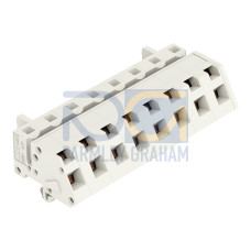 1-conductor female connector, angled, CAGE CLAMP&reg;, 2.5 mm&sup2;, light gray