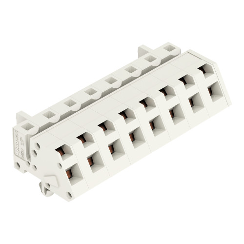 1-conductor female connector, angled, CAGE CLAMP&reg;, 2.5 mm&sup2;, light gray