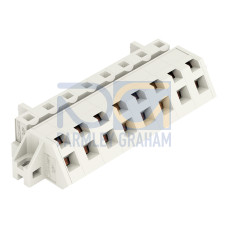 1-conductor female connector, angled, CAGE CLAMP&reg;, 2.5 mm&sup2;, light gray