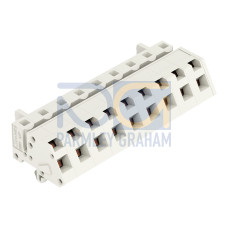 1-conductor female connector, angled, CAGE CLAMP&reg;, 2.5 mm&sup2;, light gray