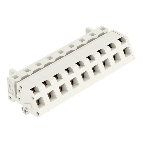 1-conductor female connector, angled, CAGE CLAMP&reg;, 2.5 mm&sup2;, light gray