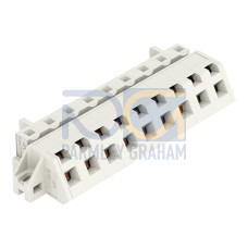 1-conductor female connector, angled, CAGE CLAMP&reg;, 2.5 mm&sup2;, light gray